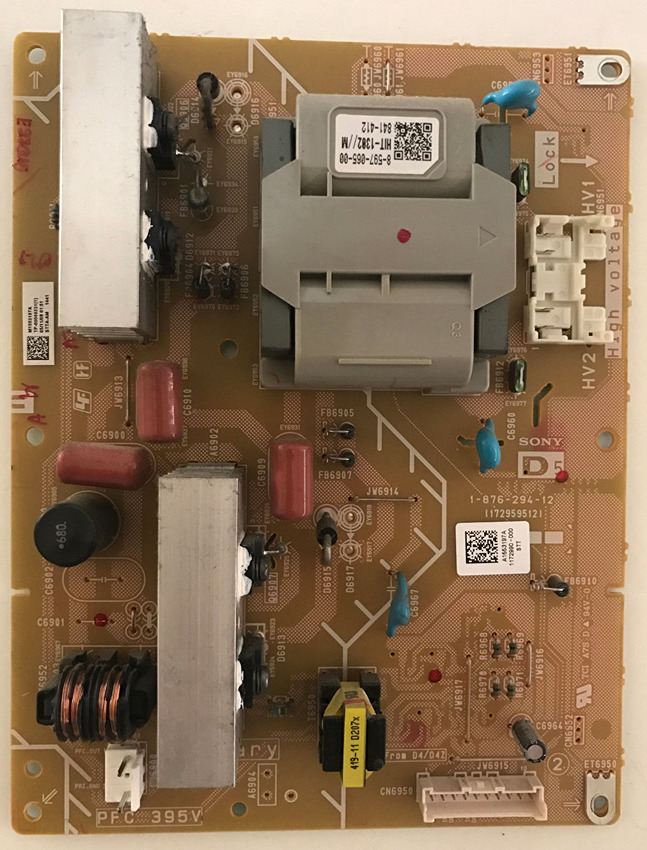 SONY KDL52Z4500 D5 POWER BOARD A1553197A 1-876-294-12 - Click Image to Close